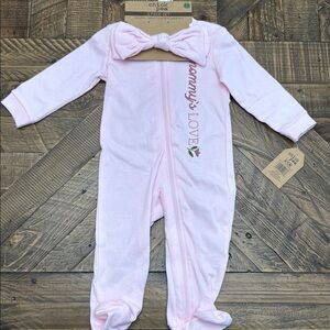 Chick Pea Pink Cozy Footie Pajama with Zipper